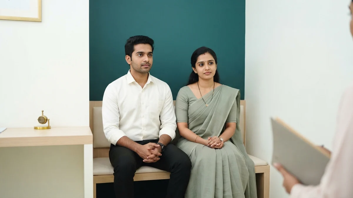 A couple discussing Chances of Getting Pregnant with a fertility specialist at Yaal Fertility Centre