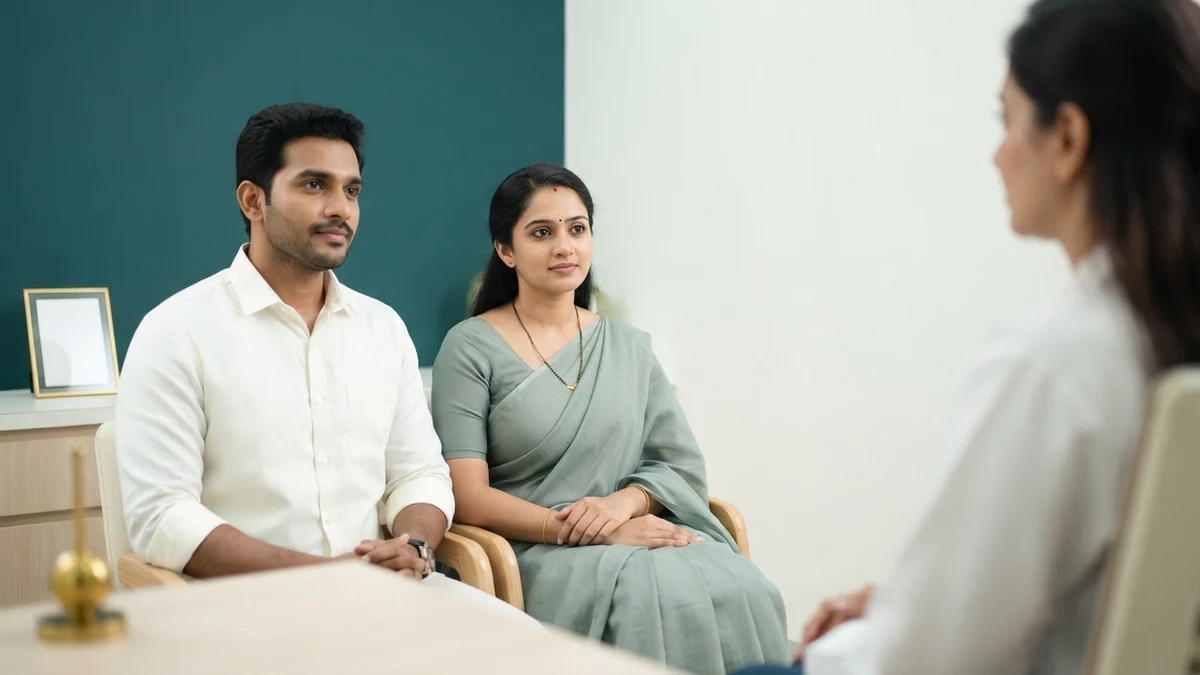A couple discussing IUI Process Step by Step with a fertility specialist at Yaal Fertility Centre