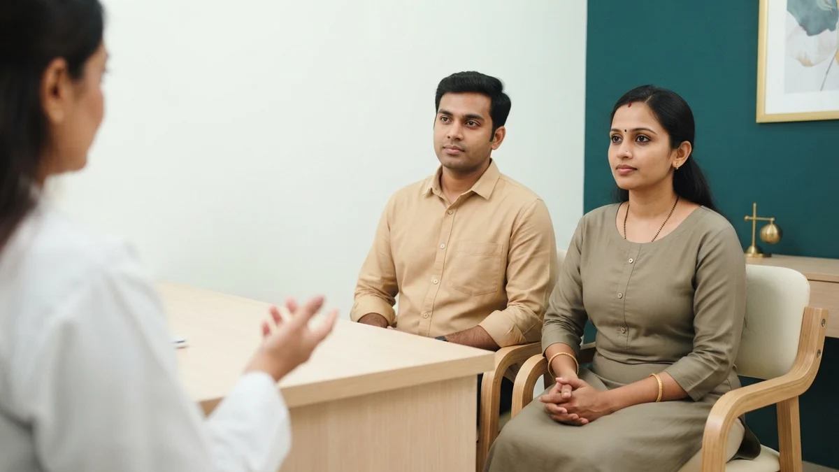 A couple discussing IVF options with a fertility specialist at Yaal Fertility Centre