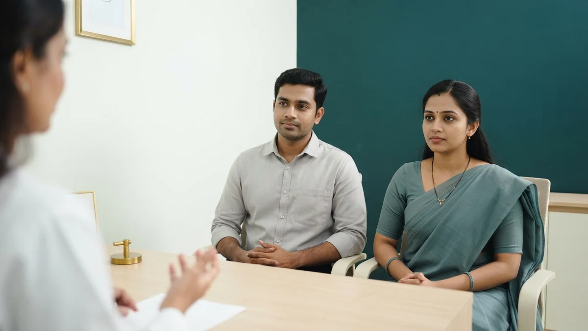 A couple discussing Male Infertility with a fertility specialist at Yaal Fertility Centre