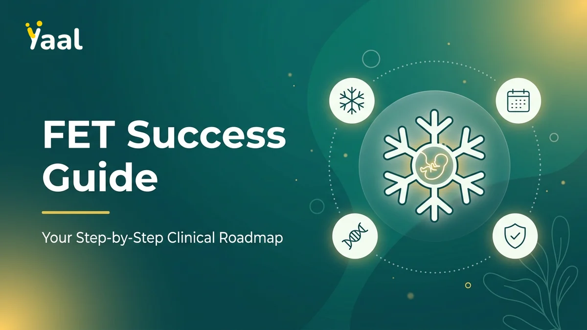 Frozen embryo transfer process illustration