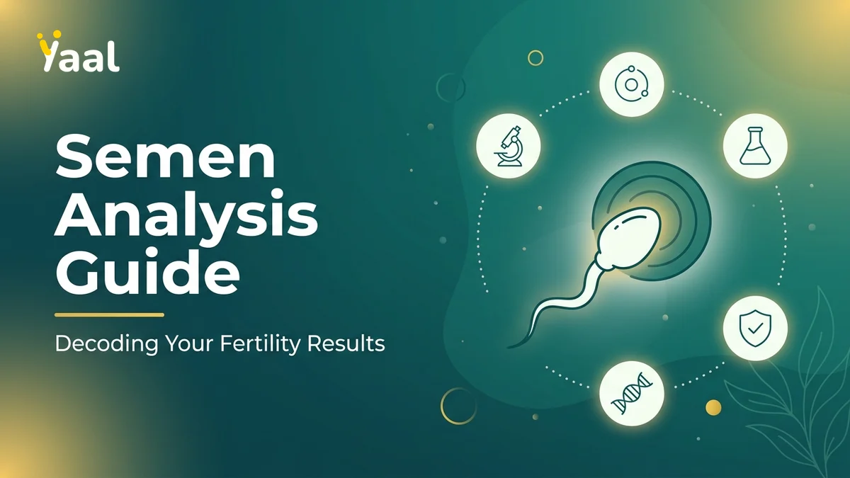 Semen analysis report and sperm count normal range illustration