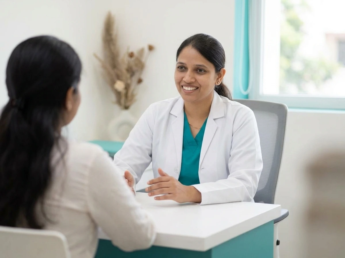 Consultation room at Yaal Fertility Centre, Kilpauk