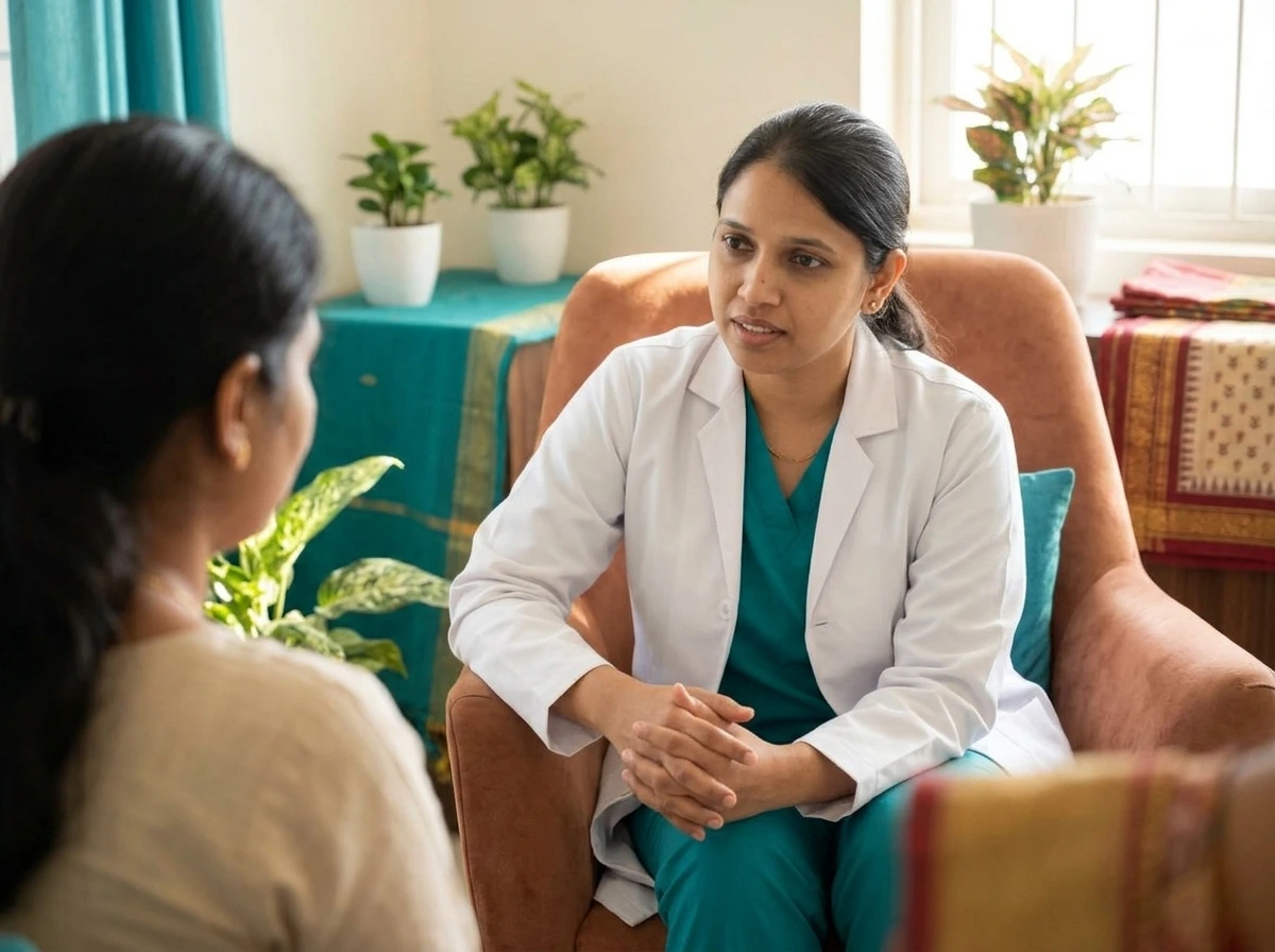 Counselling room at Yaal Fertility Centre, Kilpauk