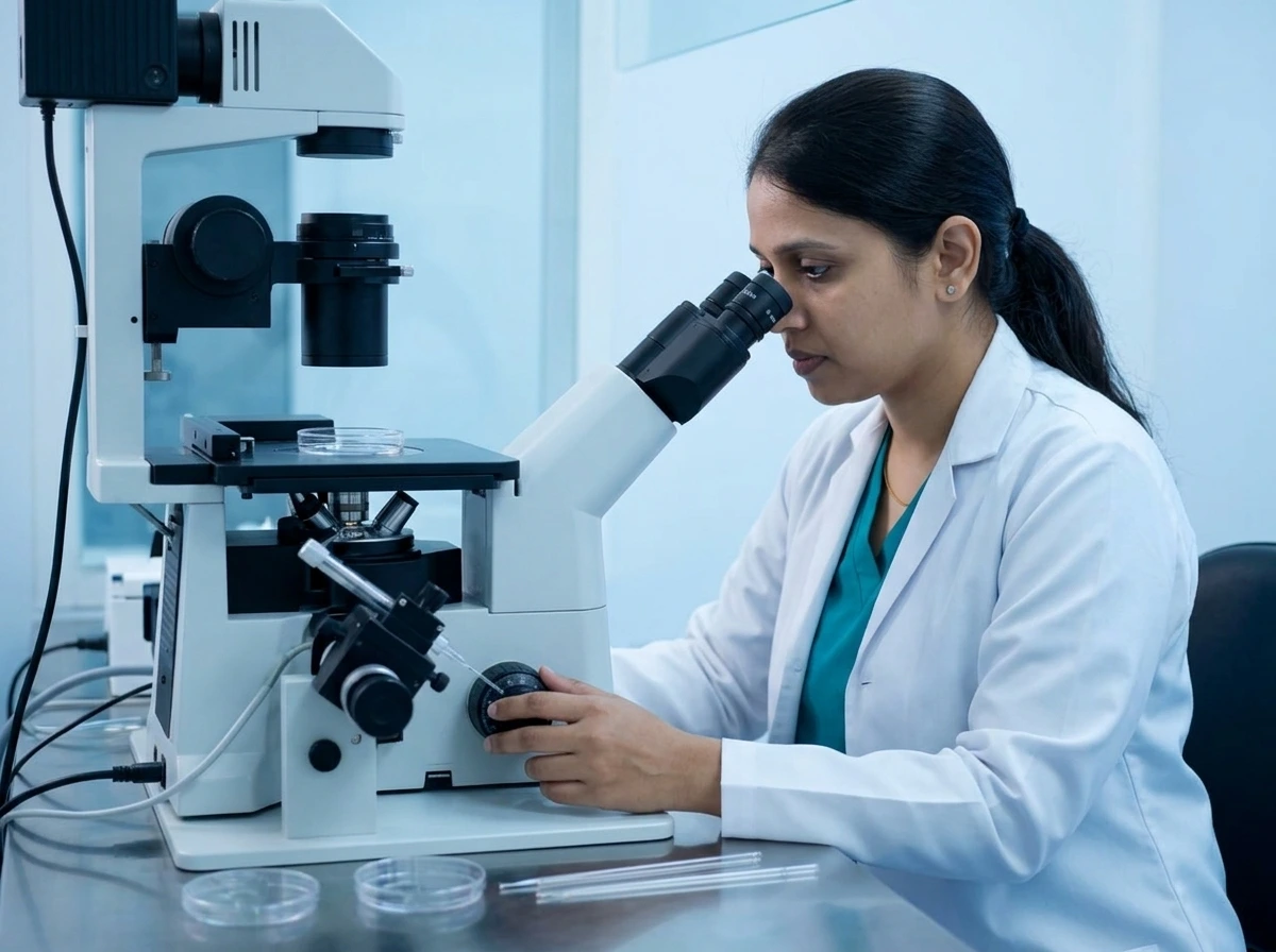 Advanced embryology lab at Yaal Fertility Centre's flagship Kilpauk hospital