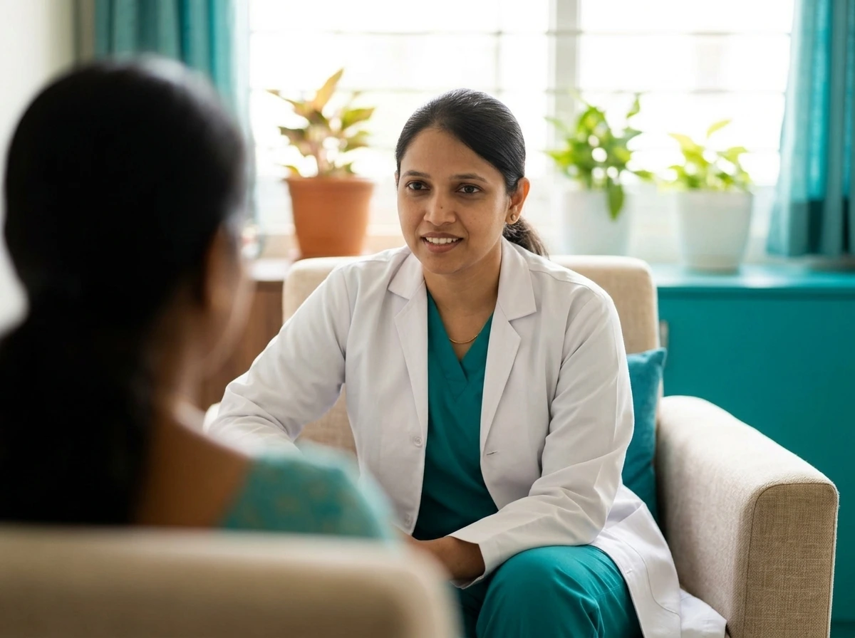 Counselling room at Yaal Fertility Centre, Madipakkam
