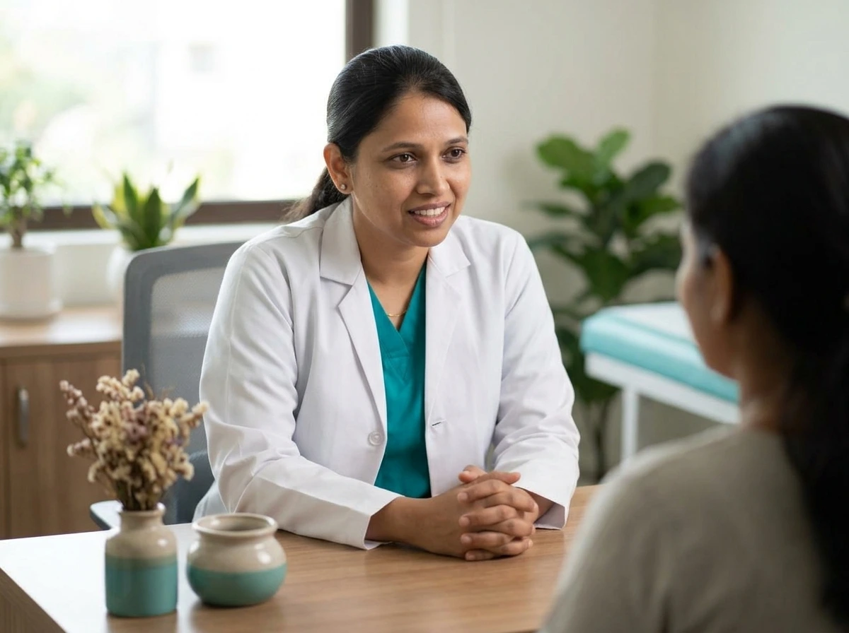 Consultation room at Yaal Fertility Centre, Pallikaranai