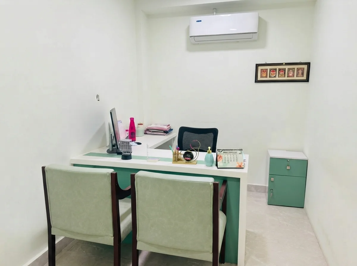 Consultation room at Yaal Fertility Centre, Pallikaranai