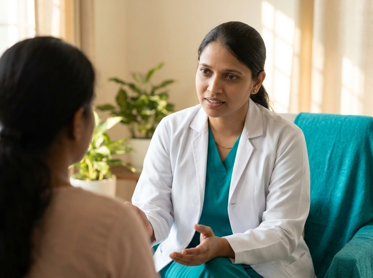 Counselling room at Yaal Fertility Centre, Pallikaranai