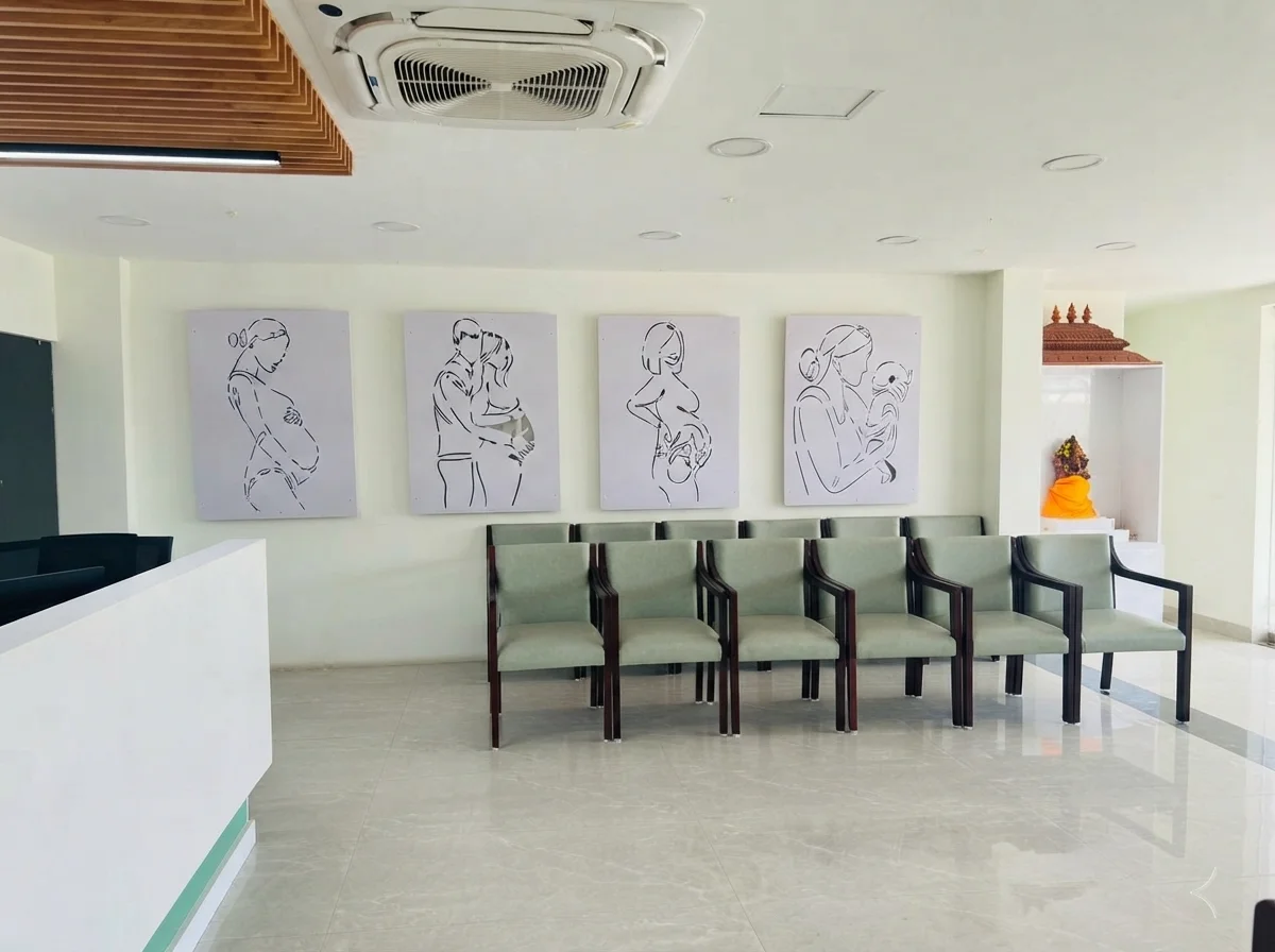 Waiting hall at Yaal Fertility Centre, Pallikaranai