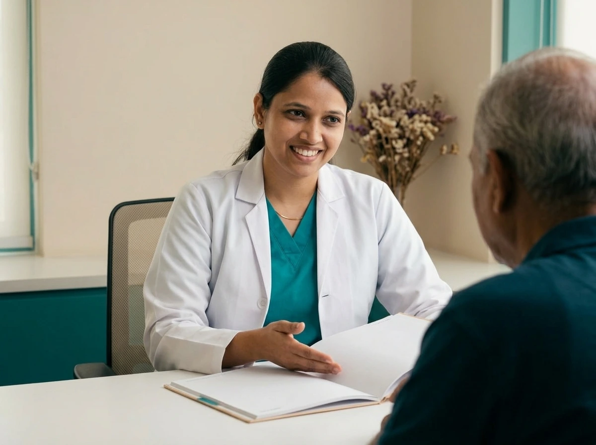 Consultation room at Yaal Fertility Centre, Thiruvanmiyur