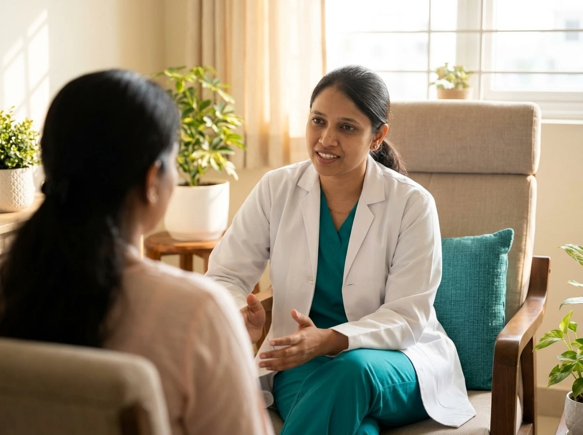 Counselling room at Yaal Fertility Centre, Velappanchavadi