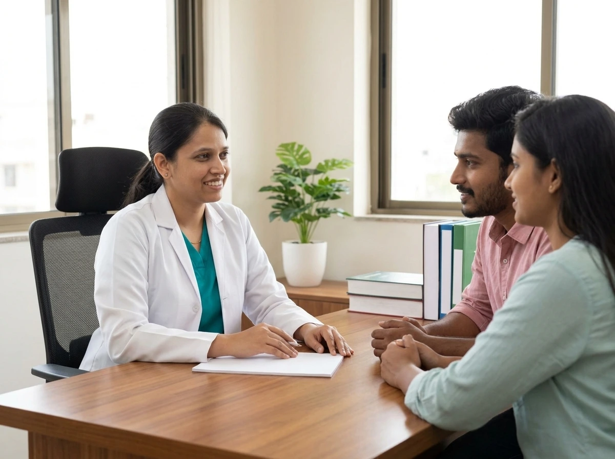 Doctor consultation environment at Yaal Fertility Centre, Velappanchavadi