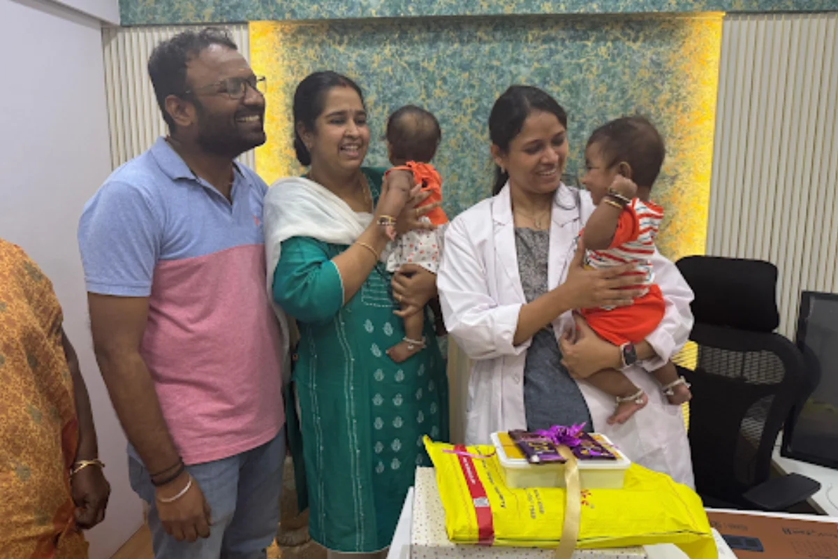 Grateful family with Dr. Rukkayal